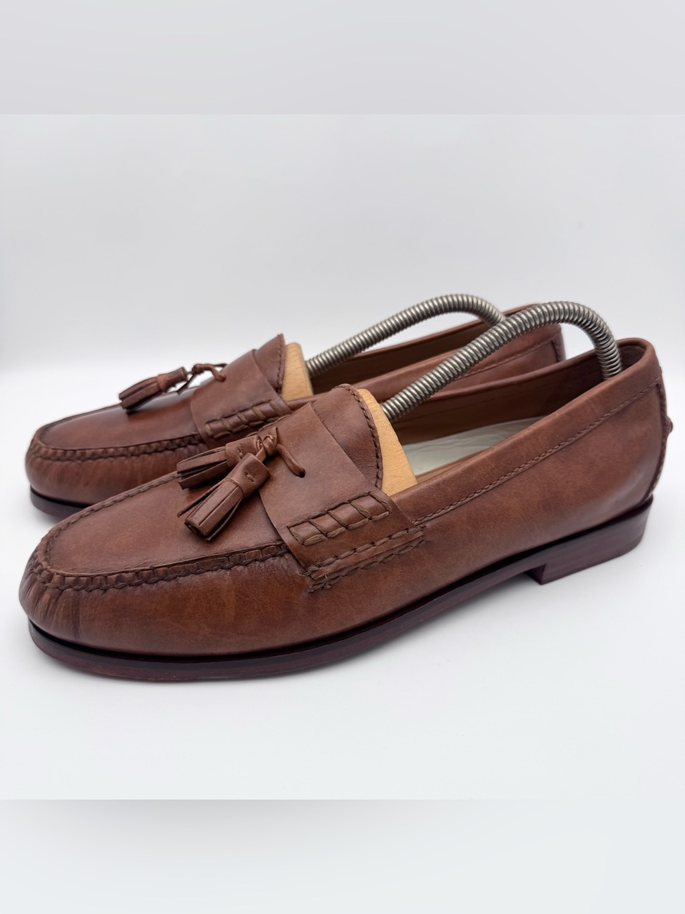Cole Haan Pinch Grand OS Brown Leather Tassel Loafers Men's Size 8.5 M Handsewn